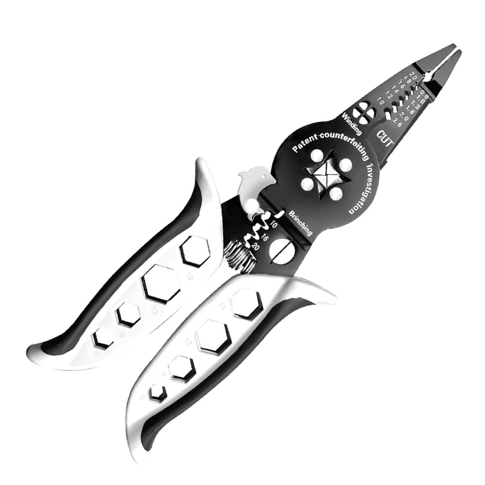 Buxuaaaa Electrician Wire Crimper Peeler Pliers Cable Stripping Multifunctional Press Plier Terminals Crimping Cutting Tool Wire Pliers