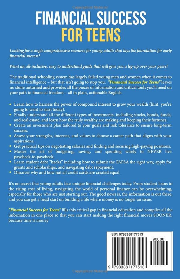 Miniatura 2 de Financial Success for Teens (3 Books in 1) Easy to Learn Investing, Career Planning, and Money Management Skills to Achieve Early Financial Freedom