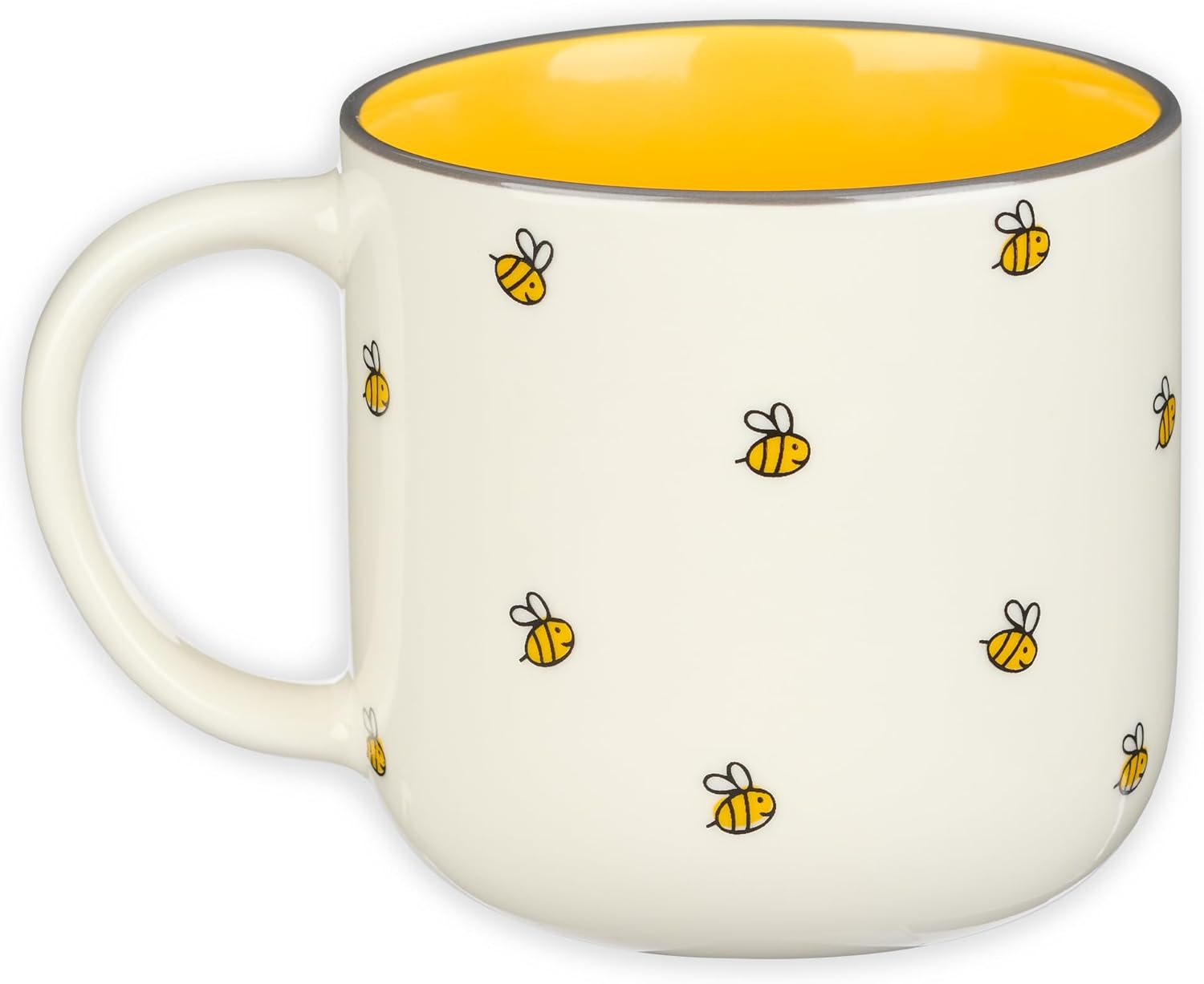 Christian Art Gifts Large Ceramic Coffee & Tea Mug for Women: Kind Words are Like Honey Inspirational Bible Verse, Non-toxic/Lead-free, Microwave/Dishwasher Safe Bumble Bee Cup, Yellow/White, 15 oz. - Image 3