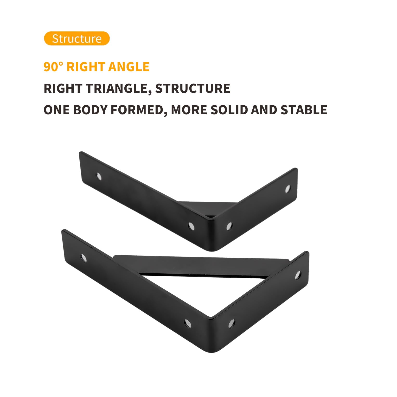 4 Pcs Heavy Duty Shelf Brackets - Image 3