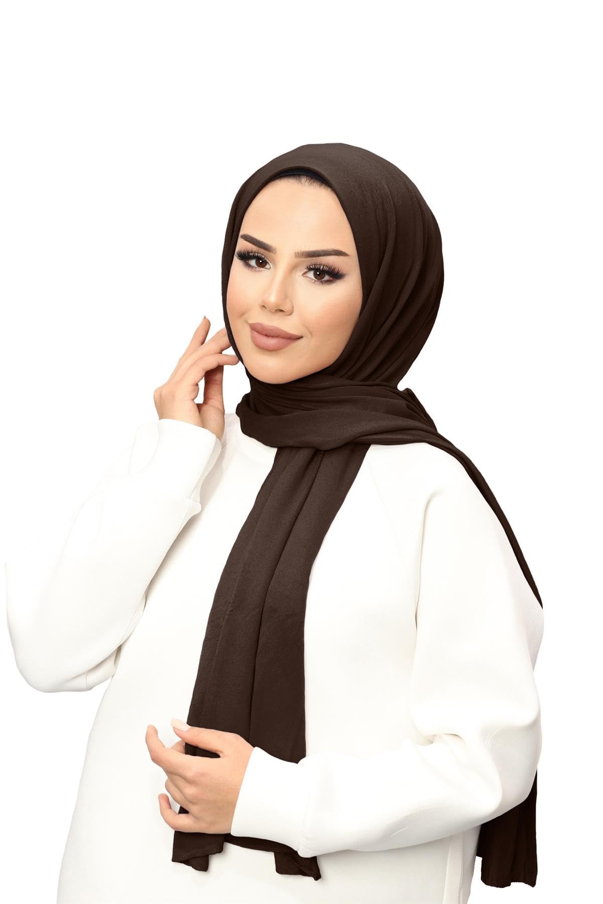 Hamishkane® Premium Jersey Ladies Scarves, Muslim Soft Stretchy Head Scarf for Women UK, Plain Gift Prayer Shawl Wrap Jersey Hijab, Modern Scarves for Women head Scarf