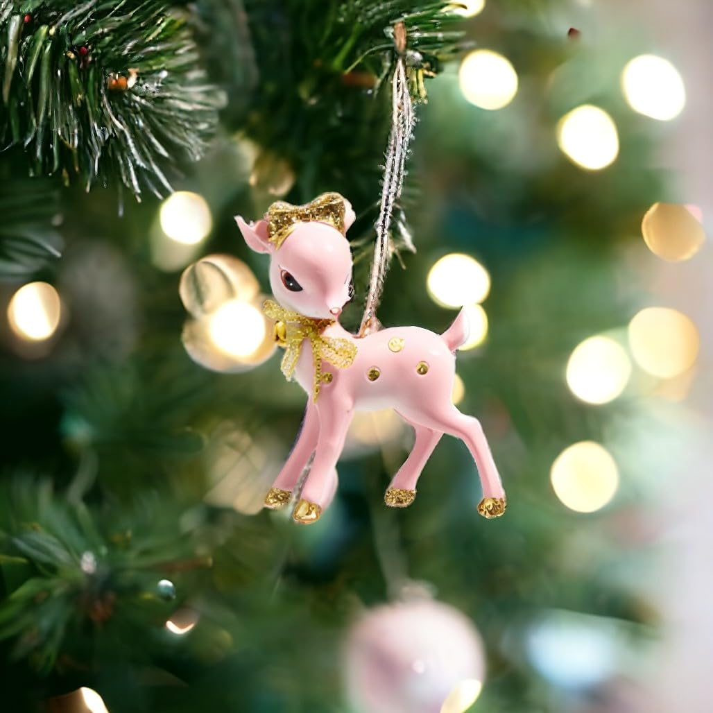 Amazon.com: RAZ Imports Vintage Pink Deer Ornament with Head