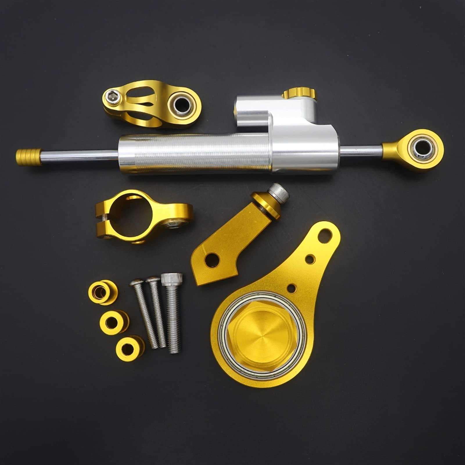 Per Kawasaki ZX6R 636 2005 2006 Stabilizzatore Ammortizzatore Di Sterzo Moto Con Accessori Di Supporto Staffa Moto Parti (Color : L)