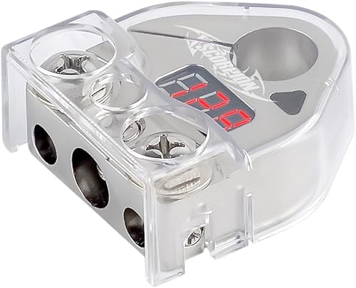 Xscorpion DBT024RP Platinum Terminal digital de batería con terminales de tornillo para cualquier cable AWG