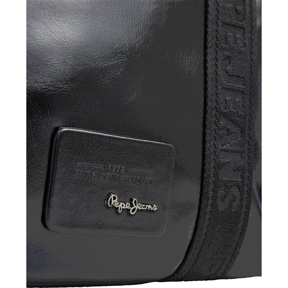 Pepe Jeans Chelsea - Bolso brillante para mujer, talla única, Negro (Black), Talla única