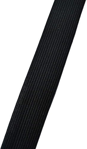 Miniatura 4 de Leline's Bobina elástica de 1 pulgada x 5 yardas, banda elástica de punto para coser, color negro