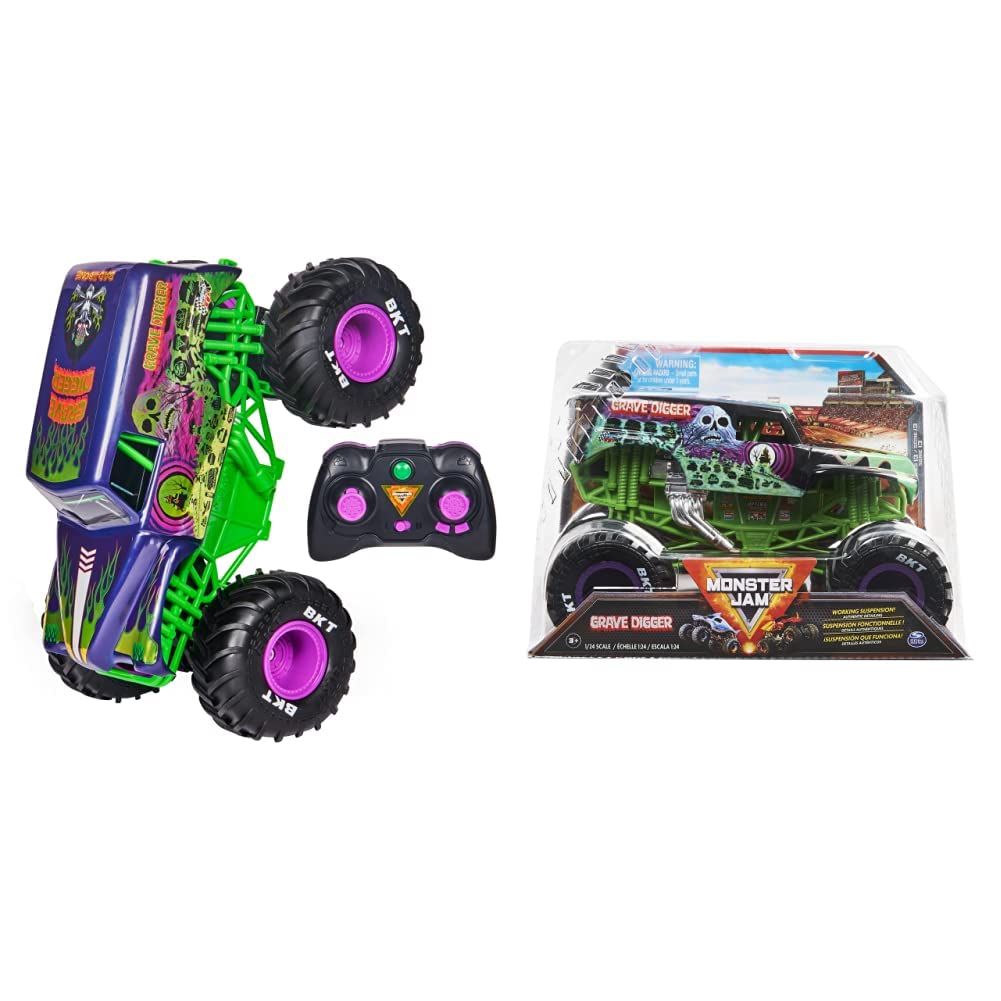 Buy Monster Jam Official Grave Digger Freestyle Force, RemoteControl