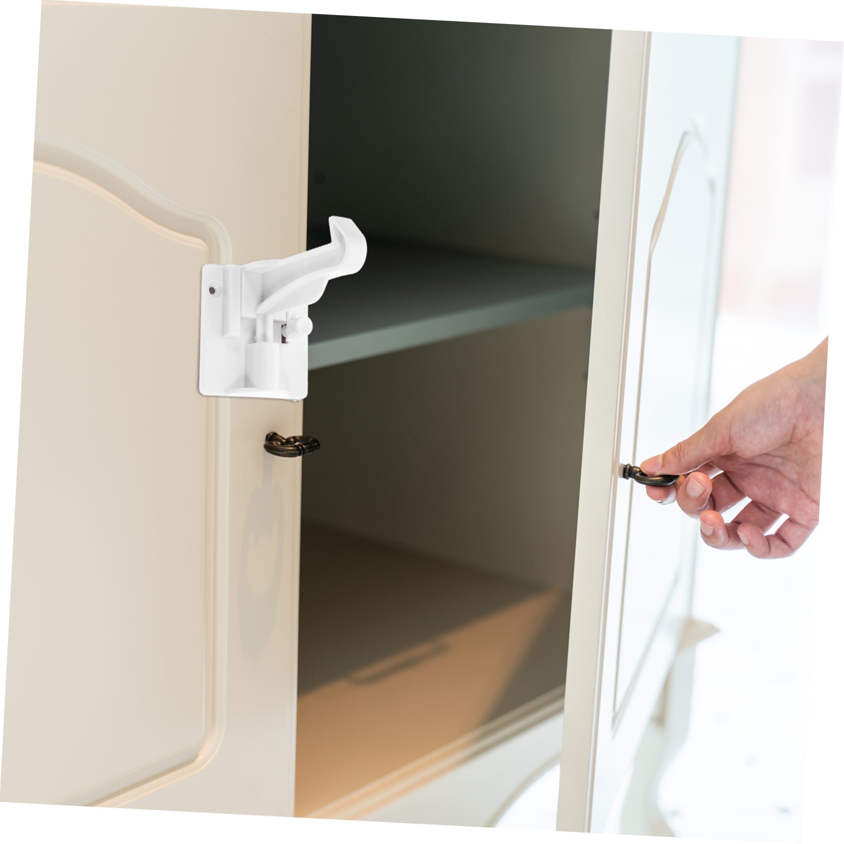 12 Piezas Cerraduras de Seguridad Invisible para Protección para Cajones y Armarios Instalación Sin Perforación Fáciles de Diseño y Adhesivo Fuerte para Seguridad Infantil