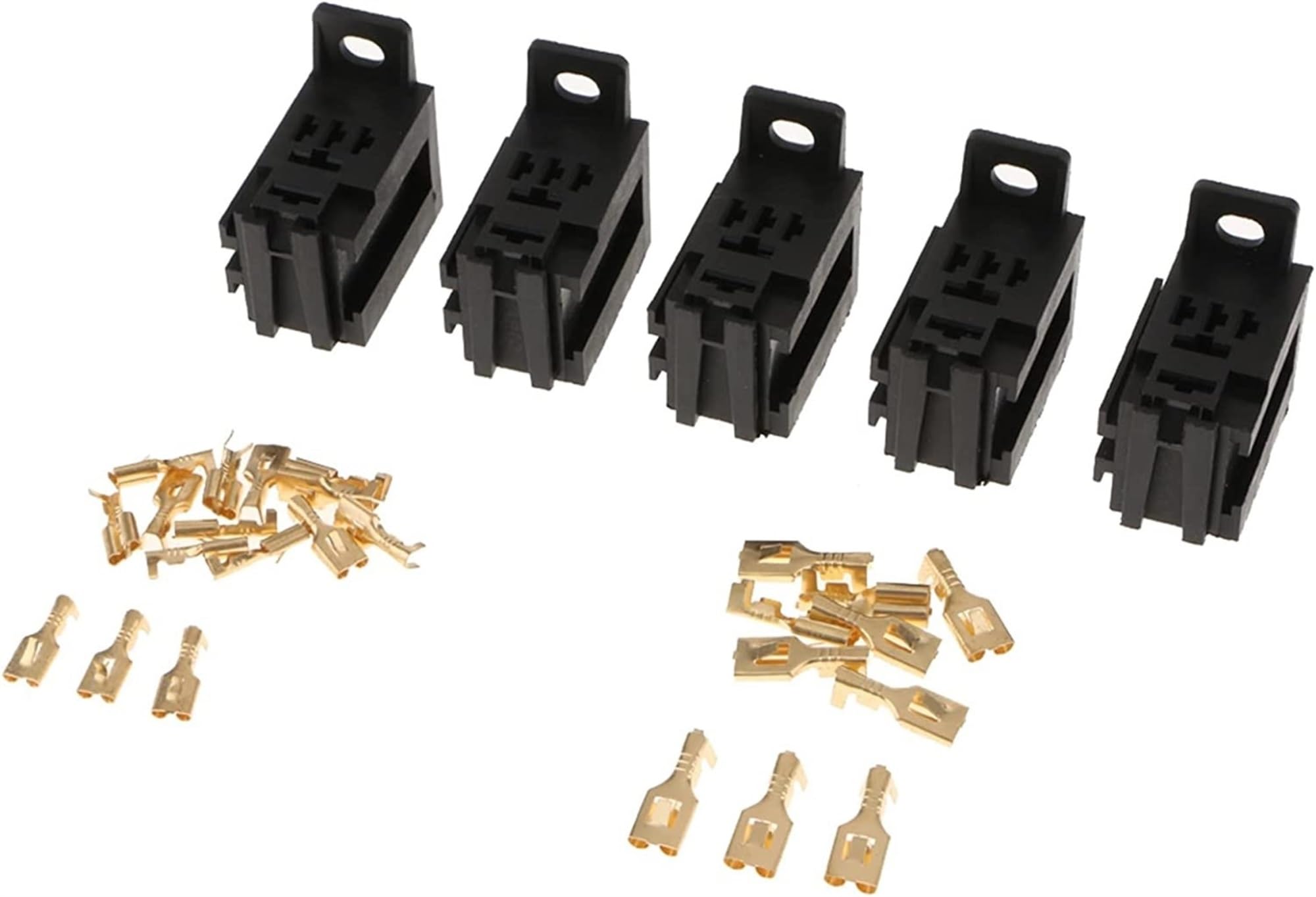 Relé 5 Unids/Set Car Auto 40A Soporte de Relé Terminal Soporte de Caja Soporte de Base de Relé Enchufe de 4 Pines con Terminal for Barco Yate Automotriz (Size : 10PCS)
