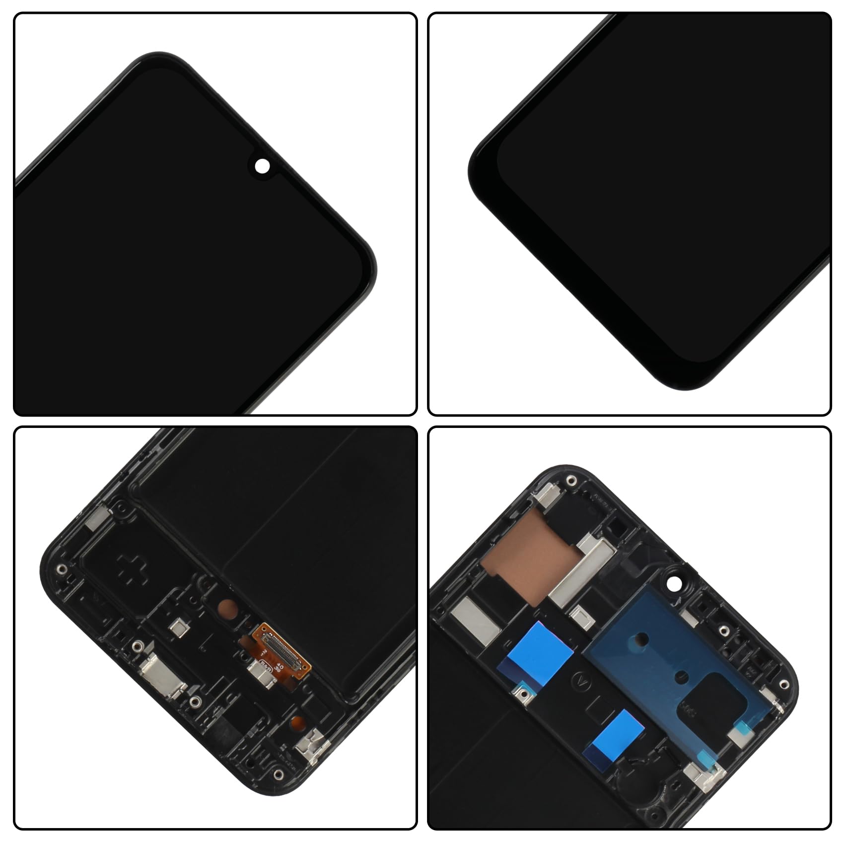 LADYSON OLED Schermo LCD per Samsung Galaxy A50 A505 SM-A505FN/DS A505F/DS LCD Display Touch Screen Digitizer Assemblaggio Kit con Strumenti (Nero con Cornice,Non per A50S)