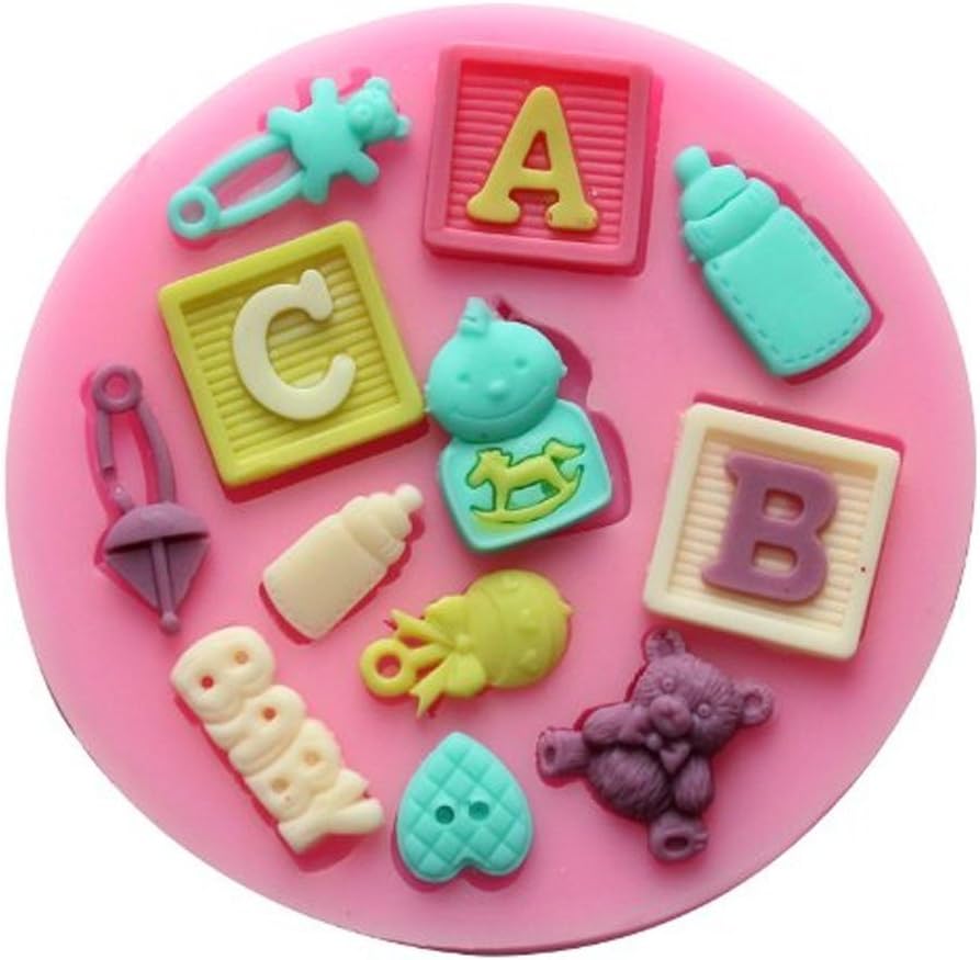 ABC BABY Toy Molds Silicone Molds Fondant Moldsugar Craft Tools Chocolate Moulds For Cakes