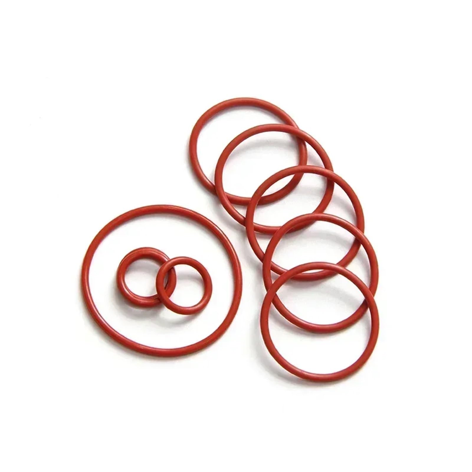 50 szt. uszczelek O-ring VMQ CS o grubości 1/2/3/4 mm, czerwona wodoodporna podkładka, okrągła uszczelka z gumy silikonowej w kształcie litery O(OD 80mm,CS 4mm)