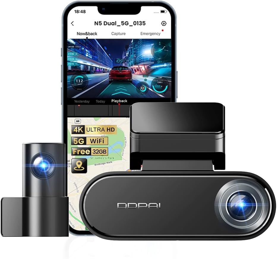 DDPAI N5 Dual Dash Cam Voor en Achter 4K 1080P UHD Dash Camera Auto DVR Al Base Radar Nachtzicht WiFi ADAS GPS Auto recorder  34