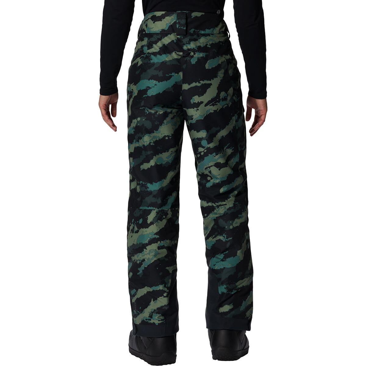 Mountain Hardwear Women's Cloud Bank Gore-Tex Insulated Pant, Mint Palm Brushstrokes Print, L x Regular