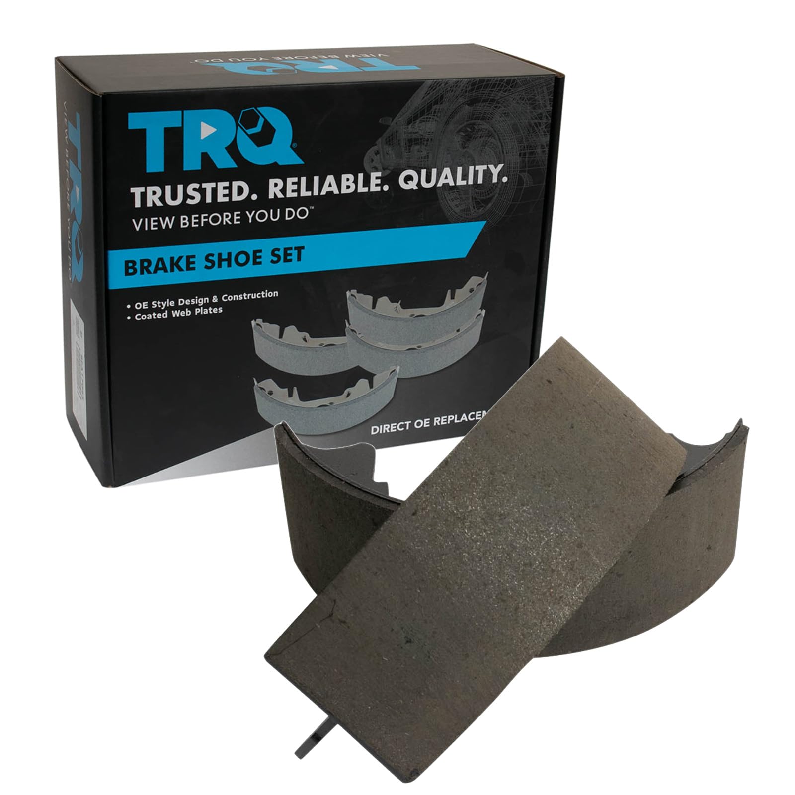 TRQ Parking Brake Shoe Set