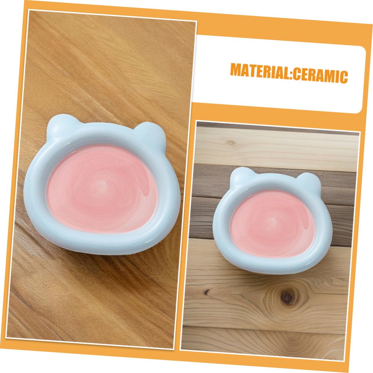 2pezzi Ciotola in Per e Acqua Per Animali Domestici Adatta Gatti e Di Design Anti-rovesciamento Per Alimentazione Ordinata Facile Da Pulire