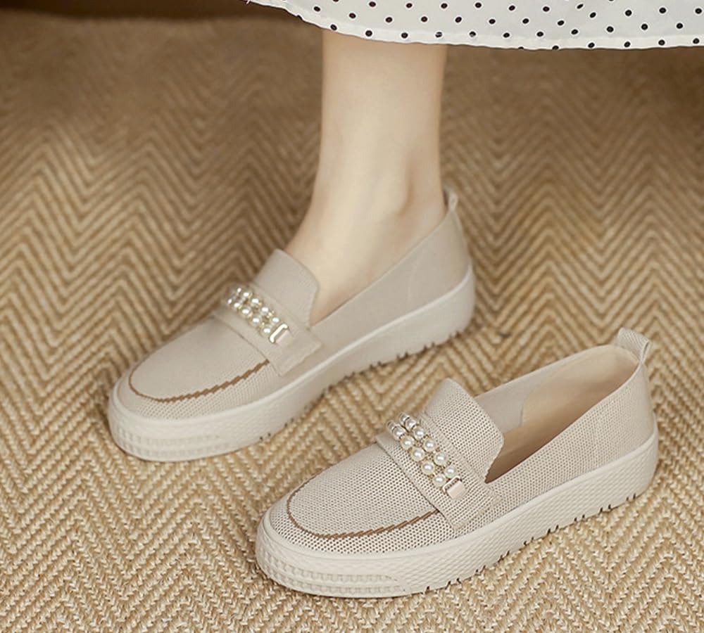 Mocassini da Donna, Scarpe Basse, Scarpe Casual Leggere, Scarpe da Lavoro, Scarpe da Lavoro, Scarpe Antiscivolo, Scarpe con Tacco Basso