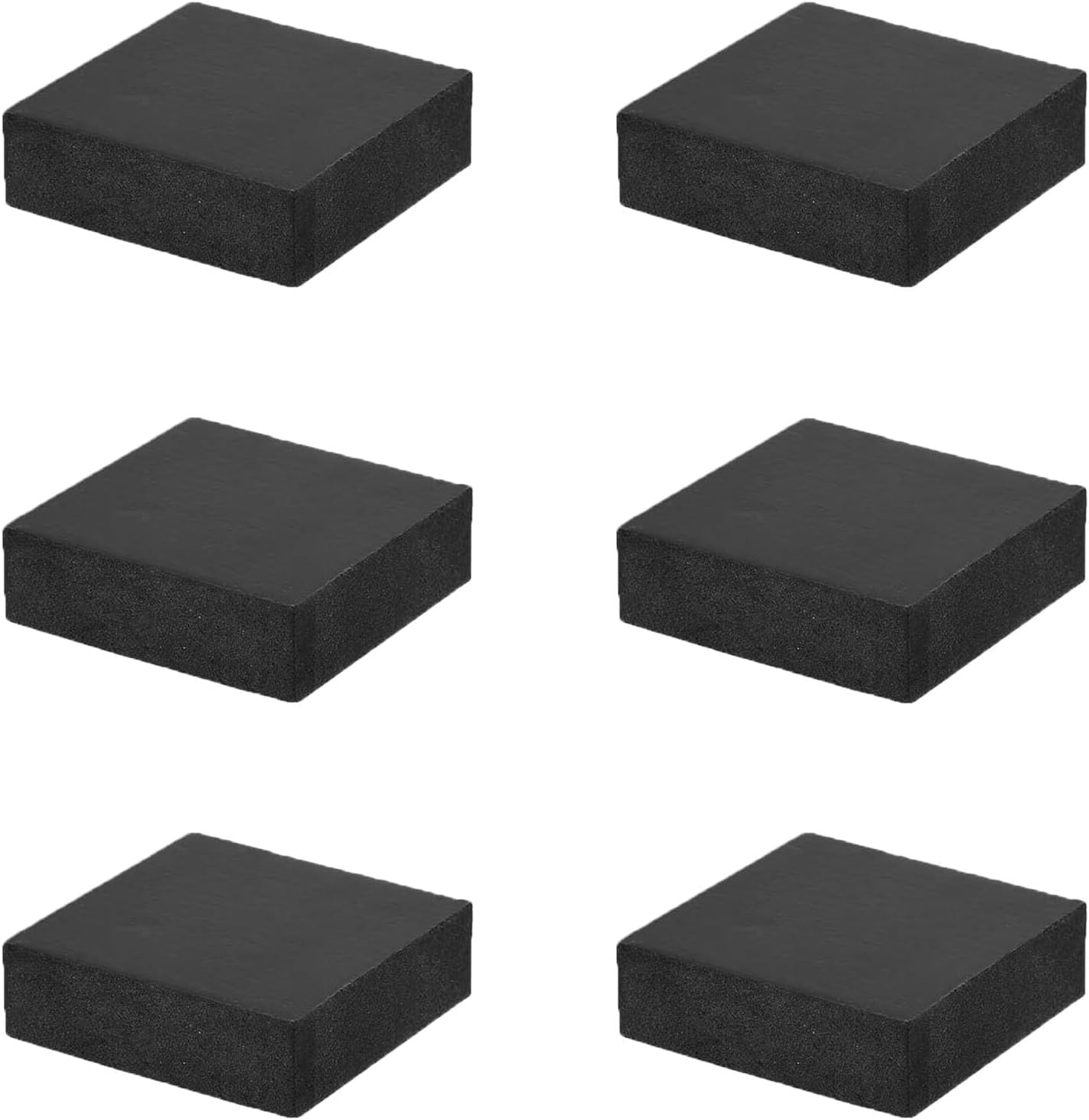 Guangdaovod 6 Piece Rubber Anti-Vibration Pads, 50Mm Square Vibration Isolation Mats, 10Mm Thick Non Slip Rubber Blocks, Anti Skid And Noise Reduction For Hvac, Compressors, And Air Equipment