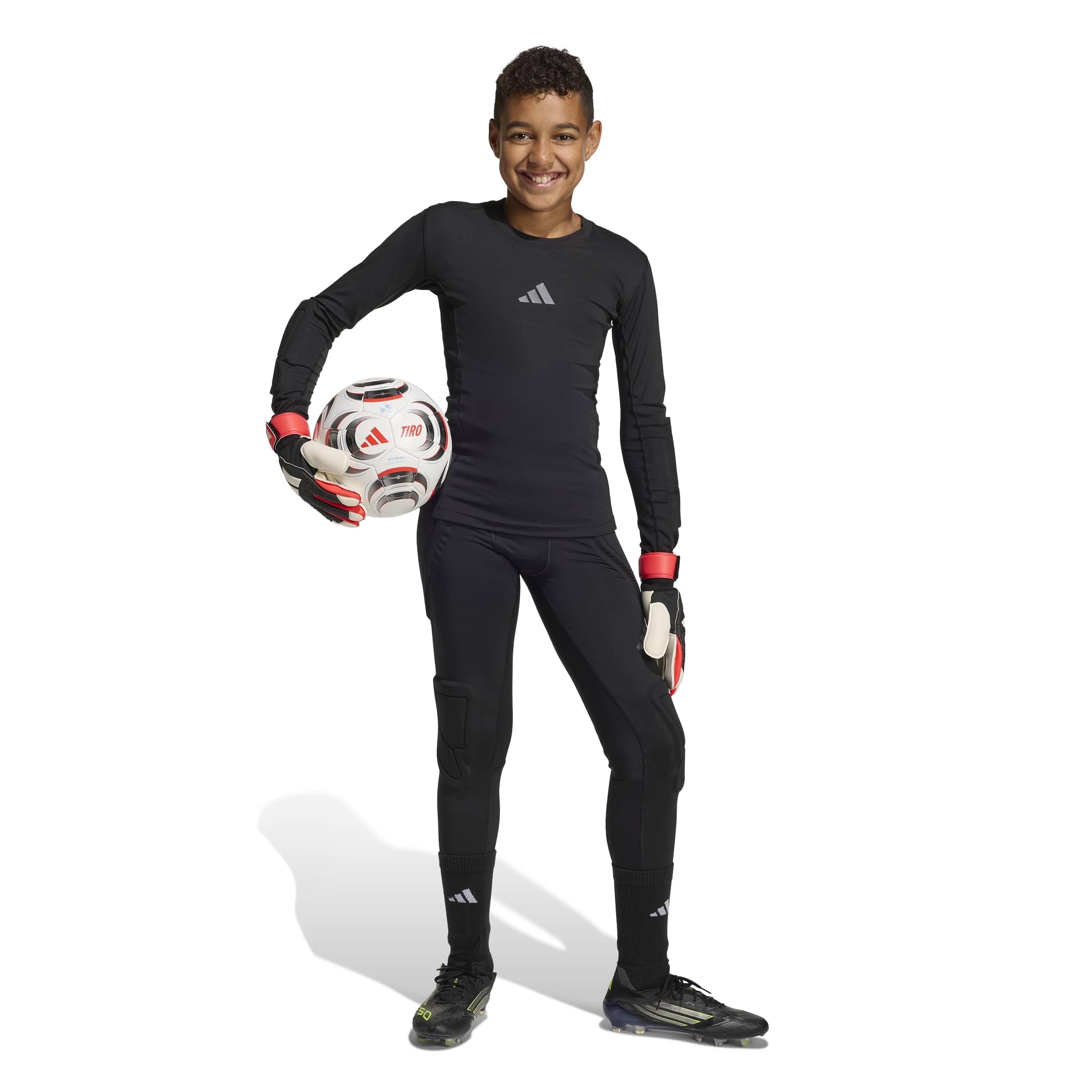 adidas Unisex Kinder Padded Goalkeeper Baselayer Longsleeve Kids T-Shirt (Lange Ärmel) (1er Pack)