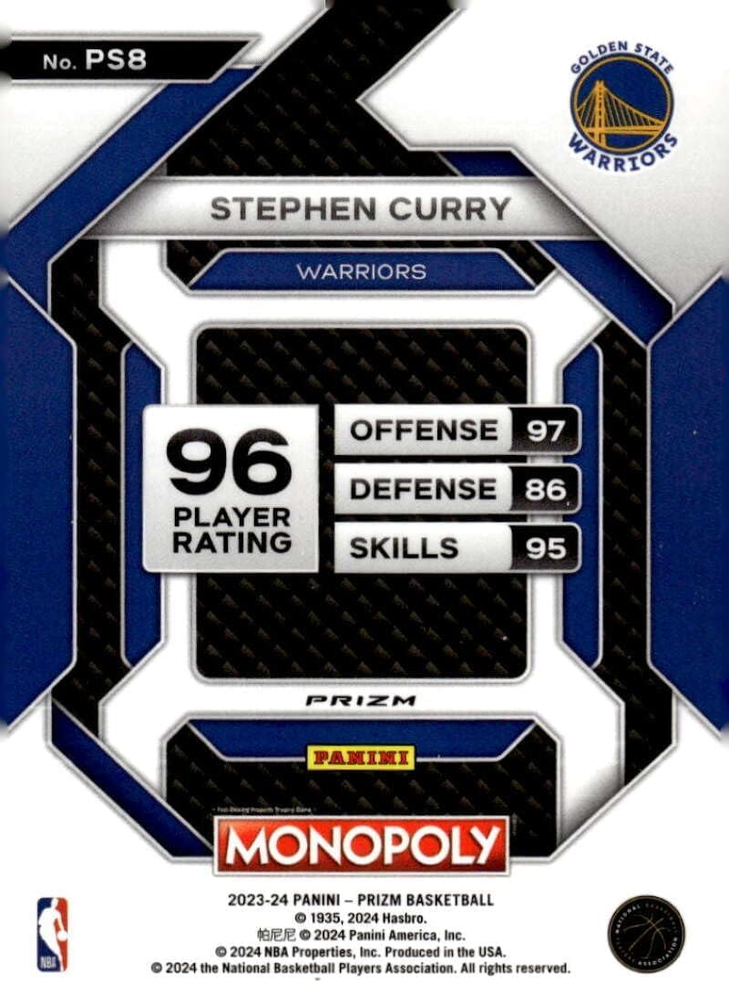 Amazon.com: Stephen Curry 2023 2024 Panini Prizm Monopoly Series