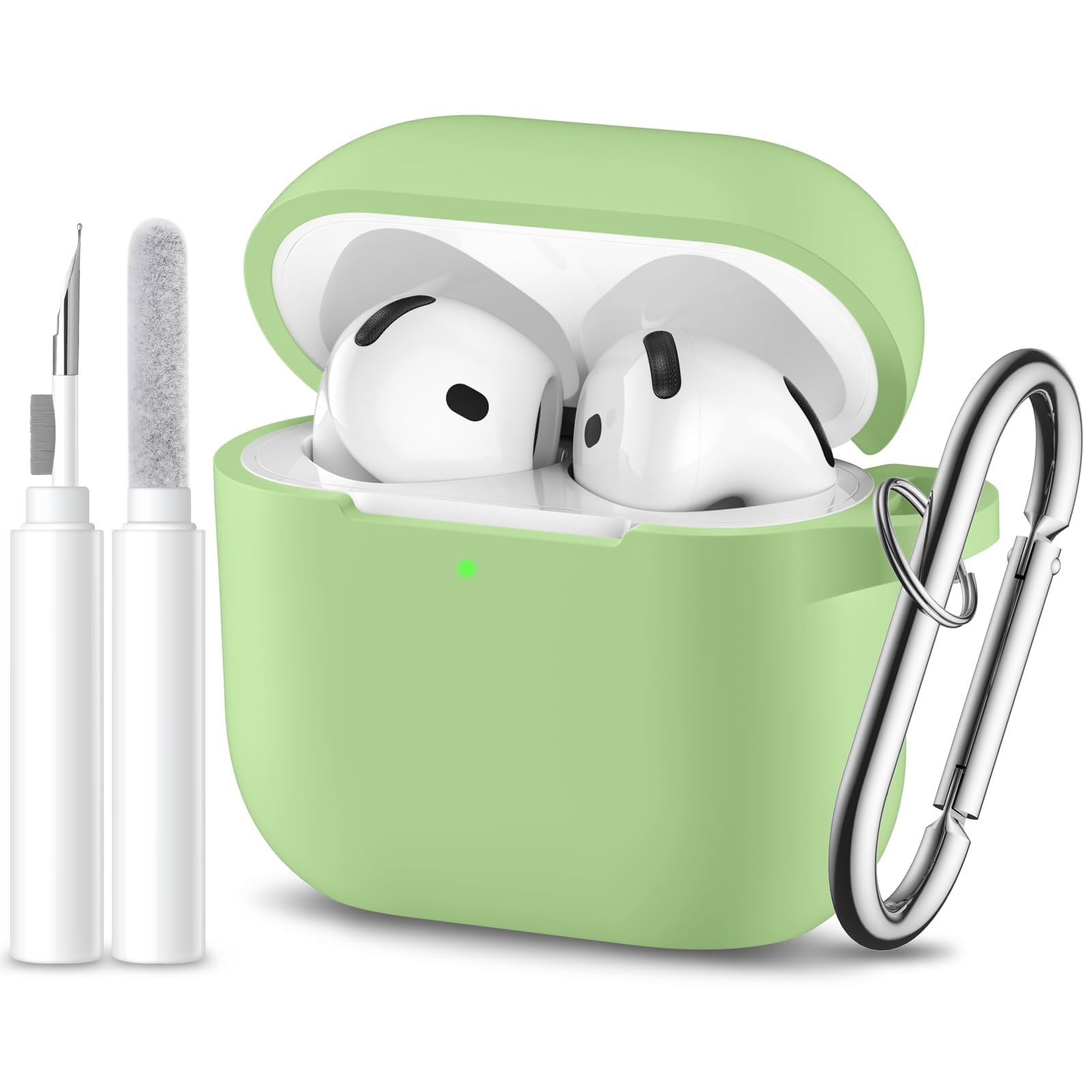 AirPods 4 Hülle Mit Blumengravur – Weiche Silikonhülle Mit Reinigungsset, Passend Für AirPods 4. Generation