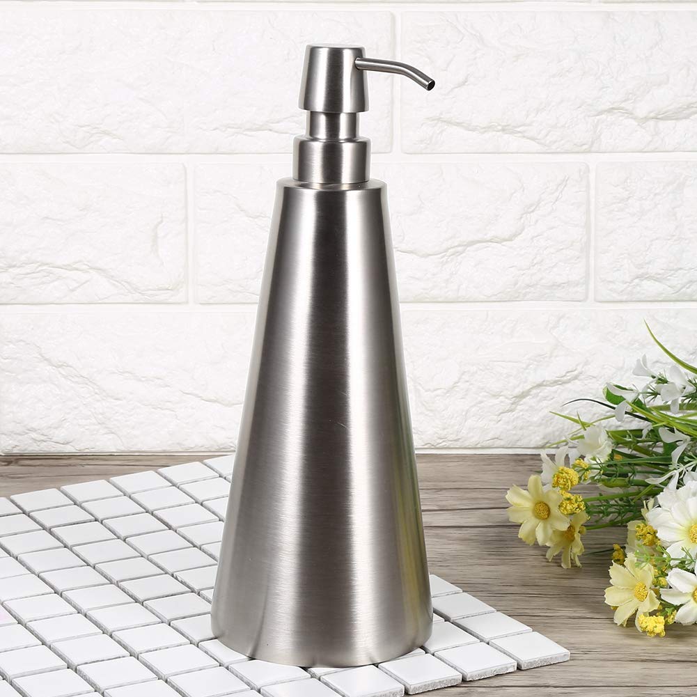 EMUKOEP Dispenser di Sapone di Grandi Dimensioni Doccia 1pc 800ml Dispenser di Sapone per Pompa in Acciaio Inossidabile di Grande capacità Accessorio per Il Bagno da Appoggio