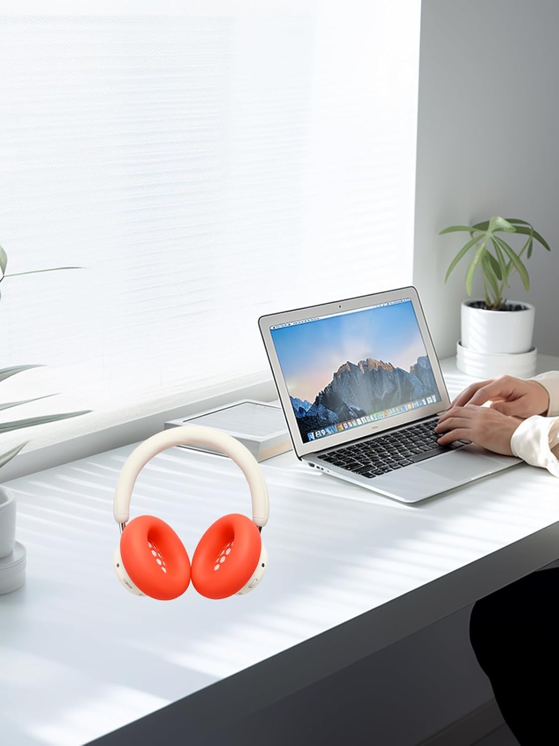 Silicone Case Compatible with CMF by Nothing Headphone Pro,Ear Pad Case Cover Soft Protective Shockproof Cover for CMF Headphone Pro Accessories.-Oranger - Image 6