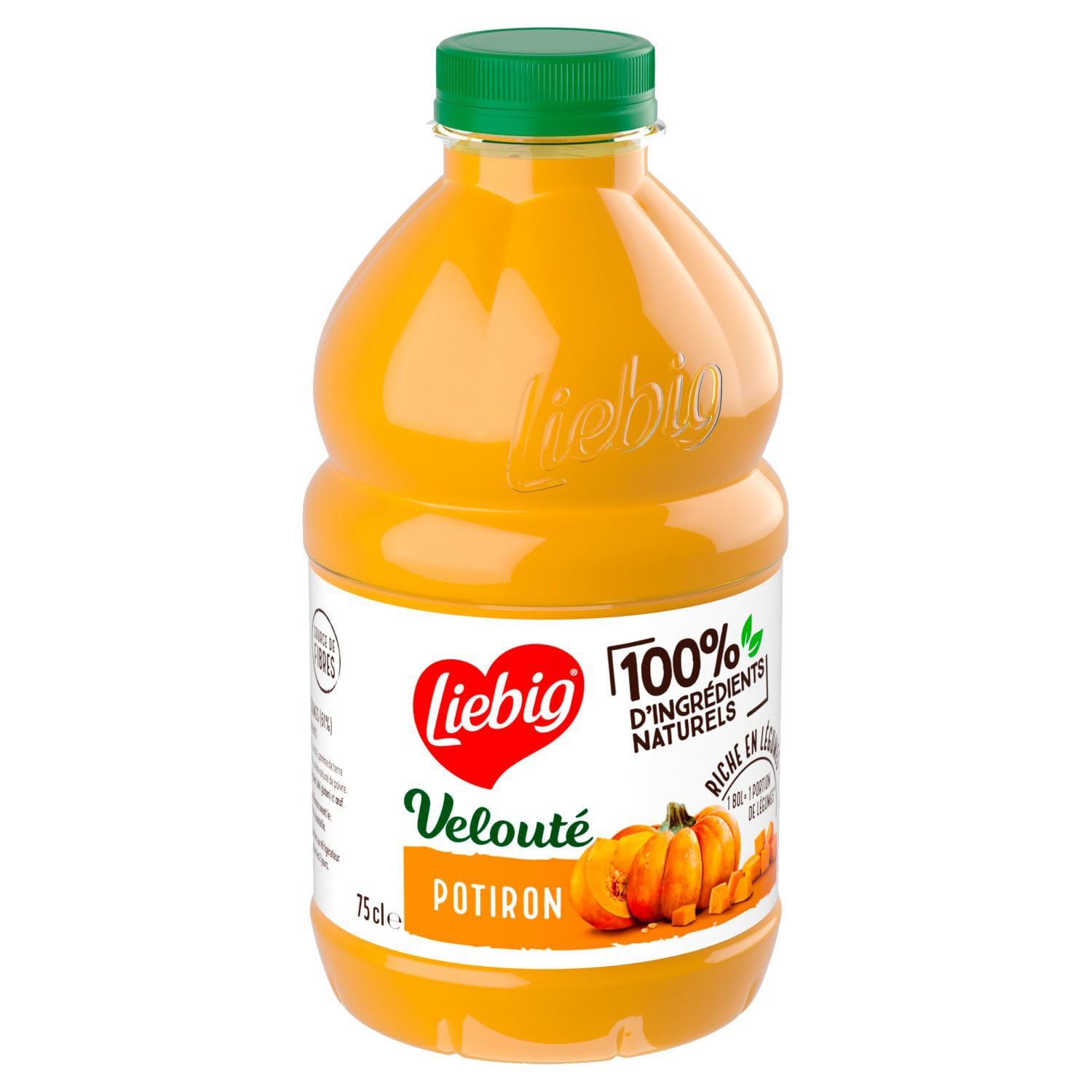 LIEBIG - Soupe Velouté de Potiron à la Crème Fraîche Carotte et Poivre - la bouteille de 75cl - Le Lot De 4