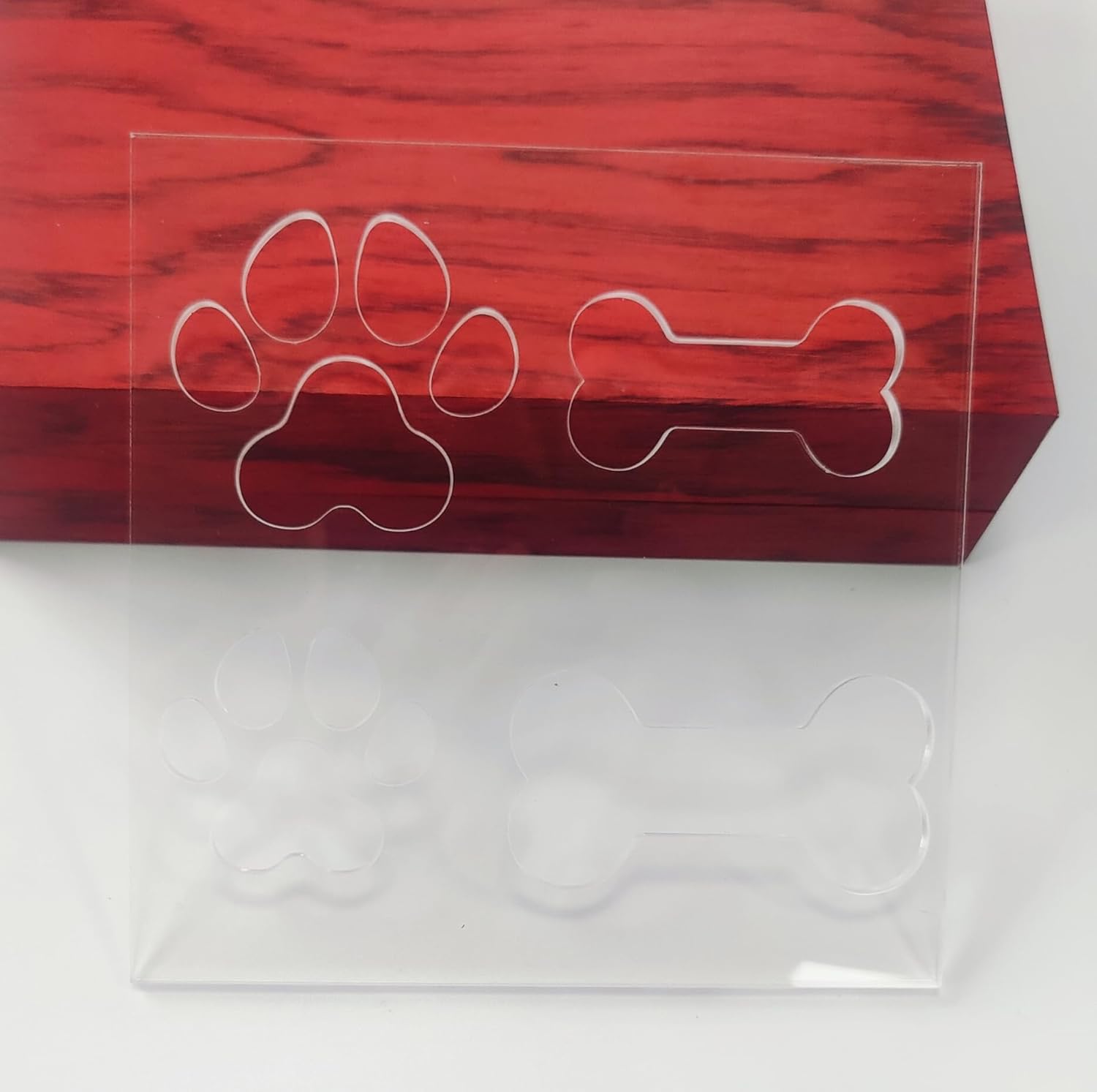 4 in1 Print Dog Bone/Paw Router Template for Woodworking 1/4'' Thick DIY Router Template Acrylic Inlay Template Charcuterie Home Kitchen Cutting