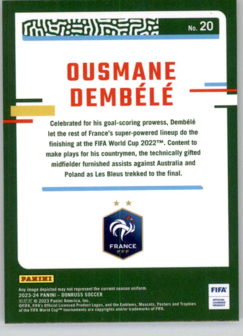 Amazon.com: 2023-24 Donruss Optic #20 Ousmane Dembele France Fifa