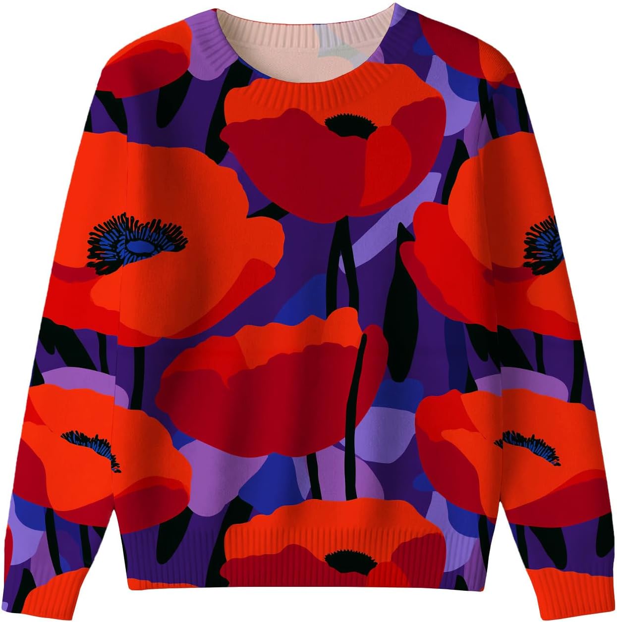 LIZALIG Women Top Pink Long Sleeve Flower Pattern Lightweight Soft Fashion Casual Floral Print for Fall Outfits - Image 4