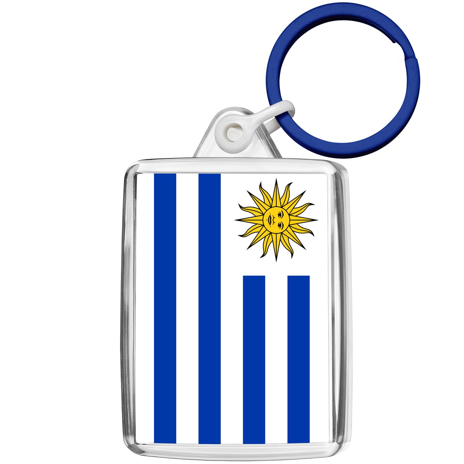 Pixly® Uruguay Flag Keyring Key Fob Country Keychain Keepsake Uruguayan Souvenir Gift