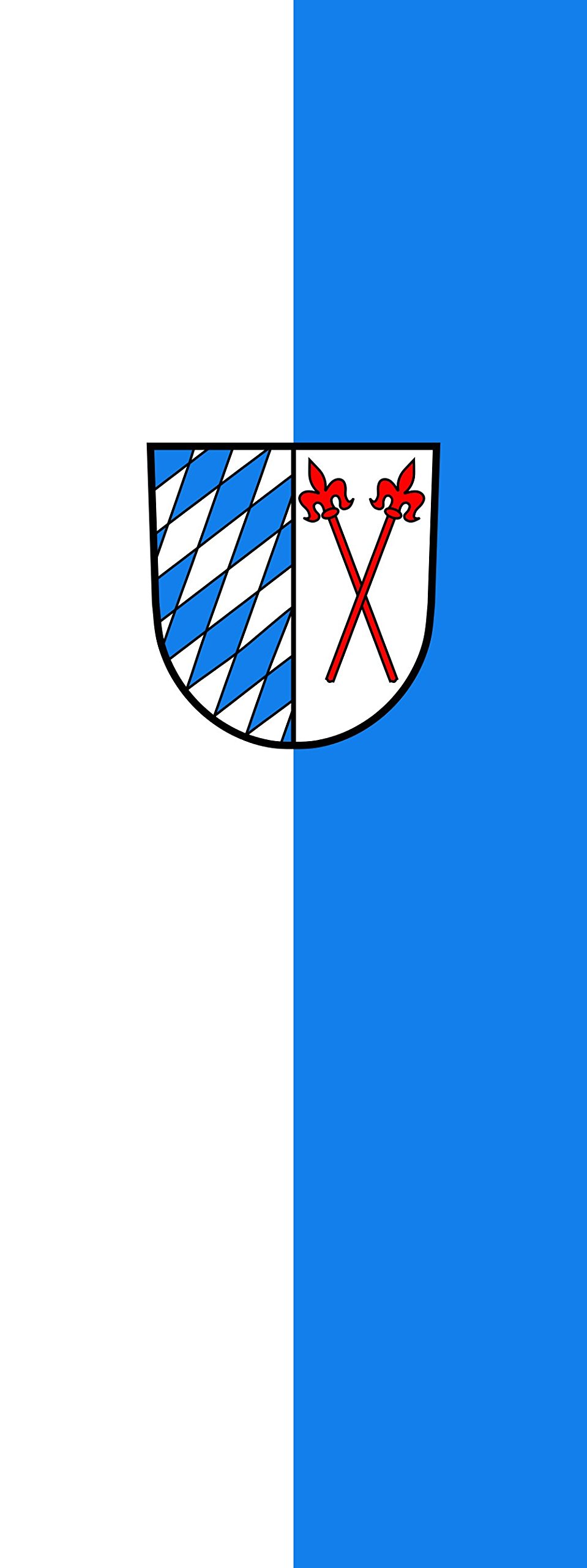 Drapeau Eschelbronn vertical grand format 400x150cm 6m² pour mât public