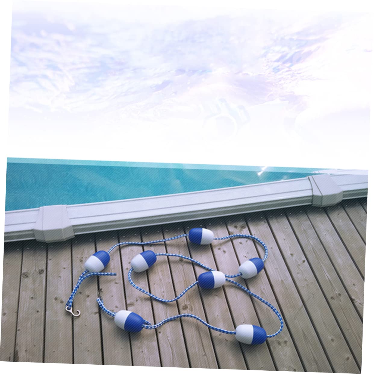 Stabiles 7 m langes Schwimmbad-Trennseil mit schwimmendem Ball, wasserdichter Schwimmmarker für Pooltraining und Schwimmzubehör