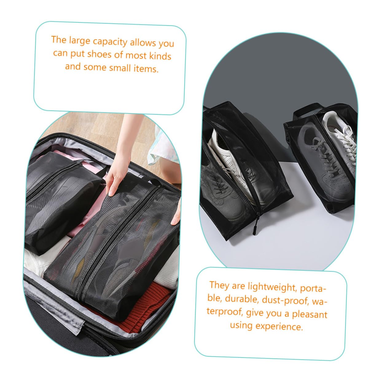GALPADA 6pezzi Borse Per Scarpe Traspirante Organizer Impermeabili Per Scarpe Accessorio Per Stoccaggio Valigia