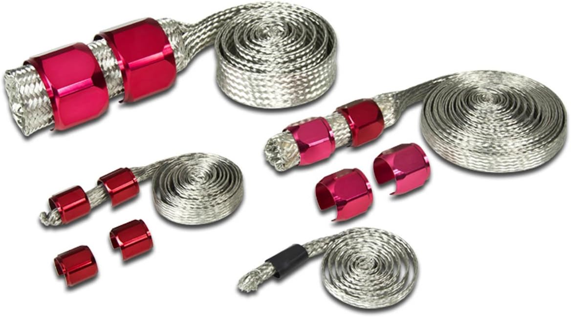 DNA Motoring BH-RD Steel Braided Universal Fit Hose Kit