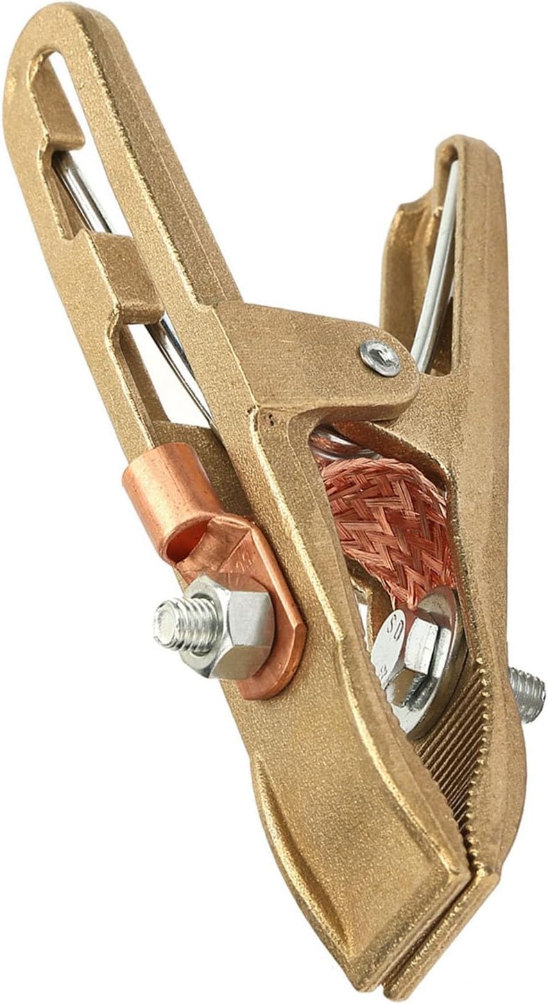 A - Type Brass Ground Welding Earth Clamp, High Conductivity Welding Clamp for Welding Machine, 260A/300A/500A Current Capacity with Secure Grip Design, Durable Brass Material for (500A)