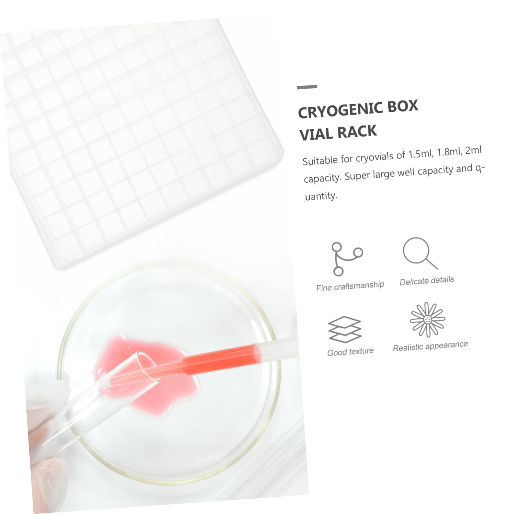 OUNONA Scatola di 3 tubi Cryo, conica da 50 ml, contenitore per microtubi, tubo di stoccaggio criogenico, orecchie di gatto