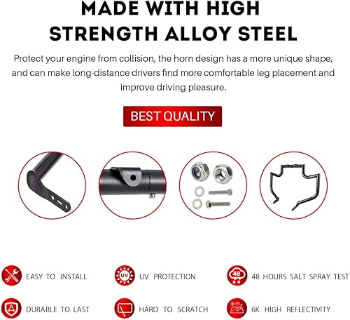 Miniatura 8 de Barra de choque de 1.5 "Protector del motor de la autopista de la carretera de la barra para Yamaha XVS Vstar V-Star 1300 Deluxe Tourer (Plata)