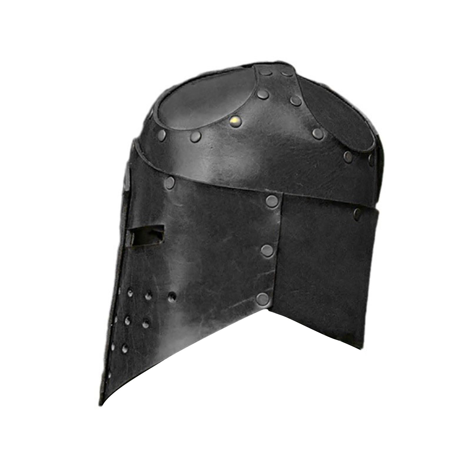 KieTeiiK Leather Templars Crusader Armour Helmet Medievals Knights Helmets Renaissances Medieval Costumes For Halloween Cosplay Medieval Templars Crusader Knights Armour Helmet