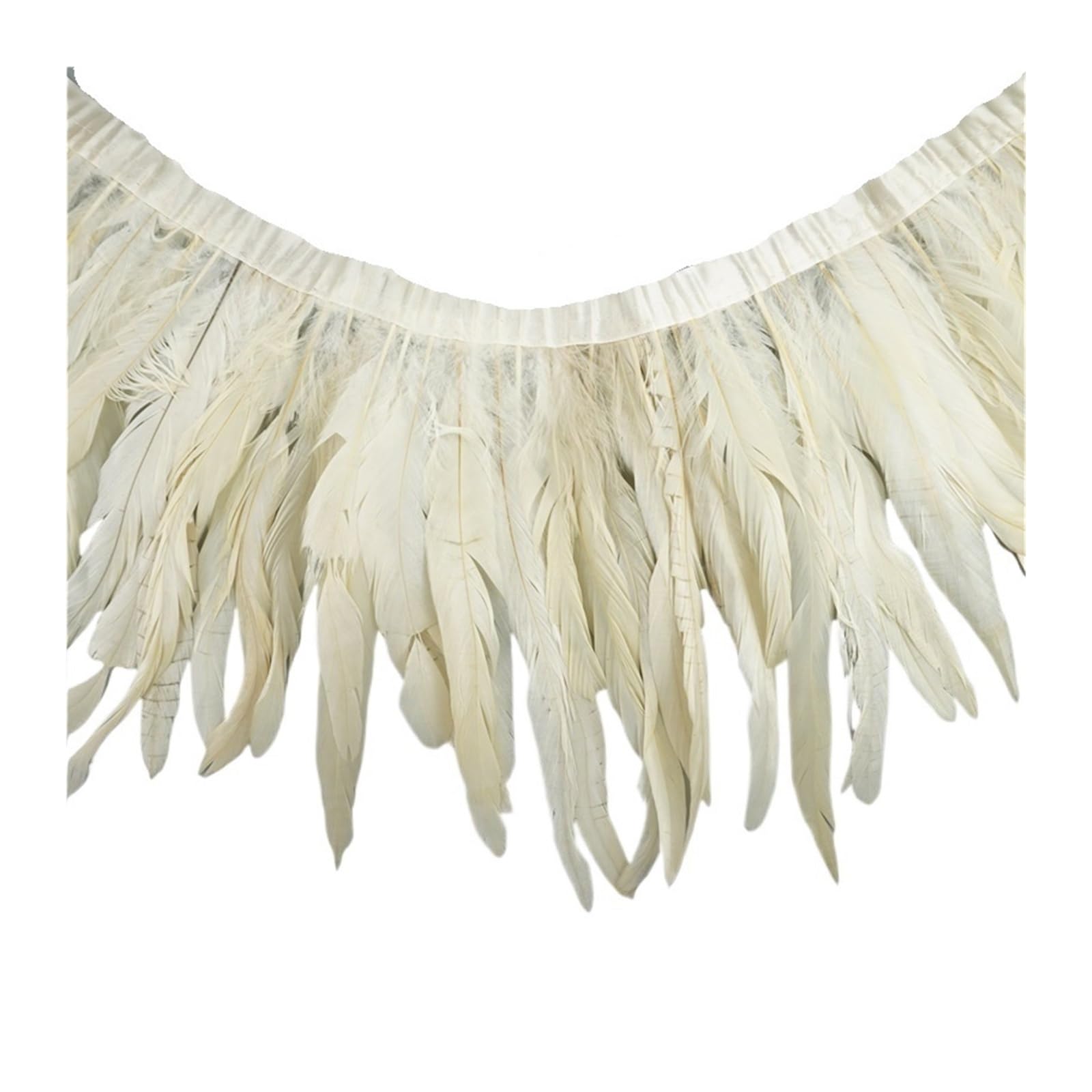 Frangia Con Piume 2 metri Colorato Gallo Coda Piuma Trim for Il Cucito E Artigianato FAI DA TE Piume Frange for I Vestiti Accessori di Carnevale