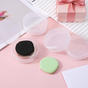 QfwdfcTrenz 4Pcs Plastic Cotton Square Holder Cosmetic Cotton Pads Holder Travel Portable Travel and Sealed for Makeup Remover Cottons Ball, White