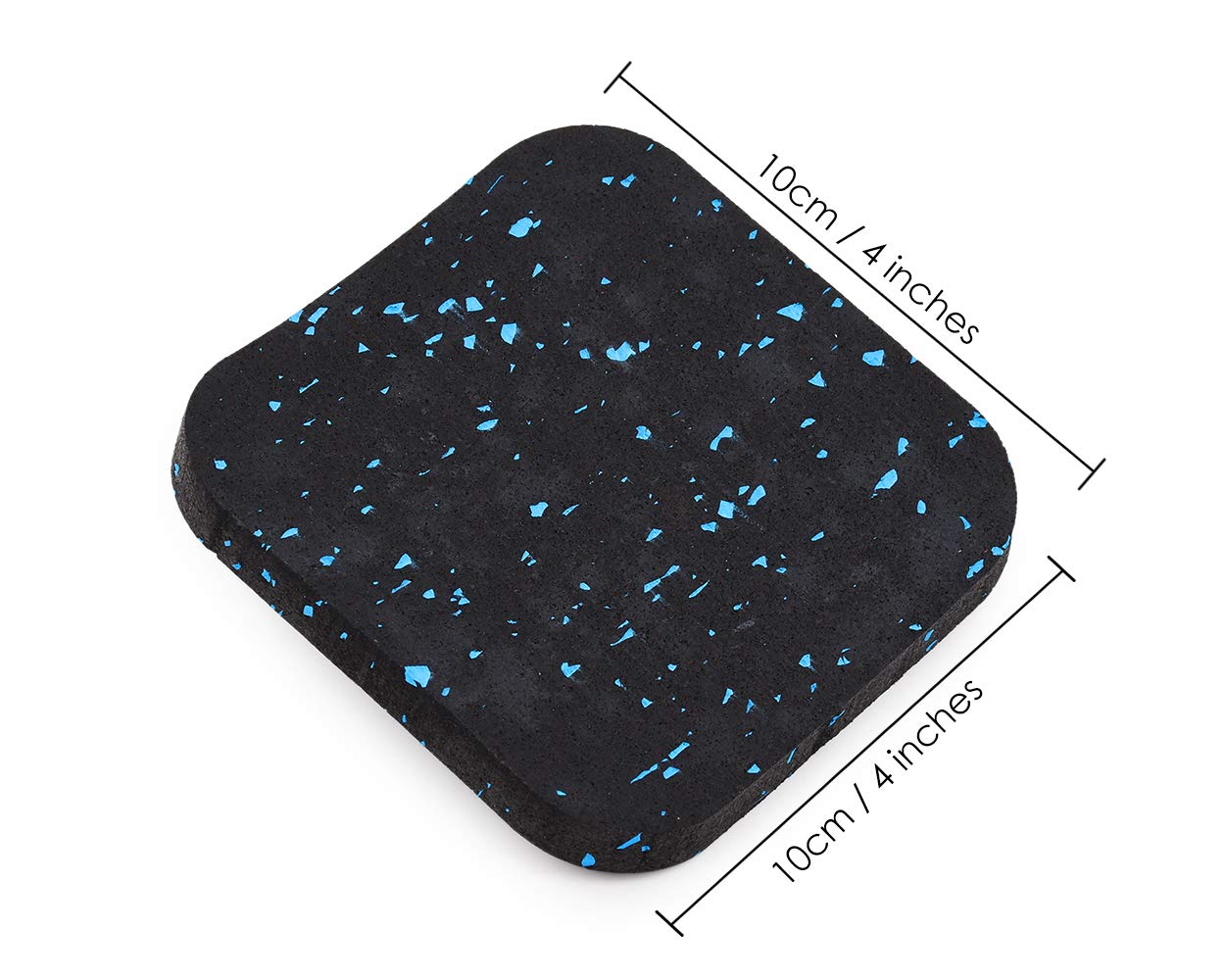 Tappetini per tapis roulant, 4 pezzi, tappetini per attrezzature sportive, ammortizzanti, in gomma, per protezione del pavimento o del tappeto