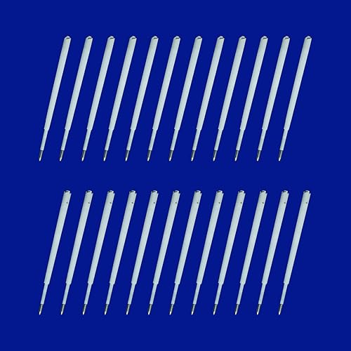 24 piezas de recambios para bolígrafo de 1.0 mm de punta con tinta azul