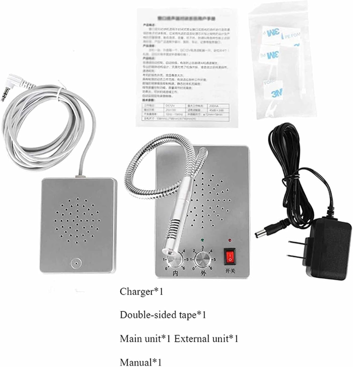 Window Speaker Intercom System, Dual-Way Counter Intercom System, Wall-Mounted Anti-Interference Noise Reduction High-Power Loudspeaker