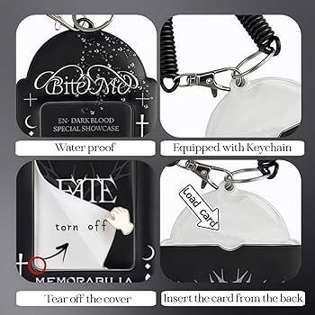 Amazon.com: Kpop Photocard Holder Keychain Black Personalized K