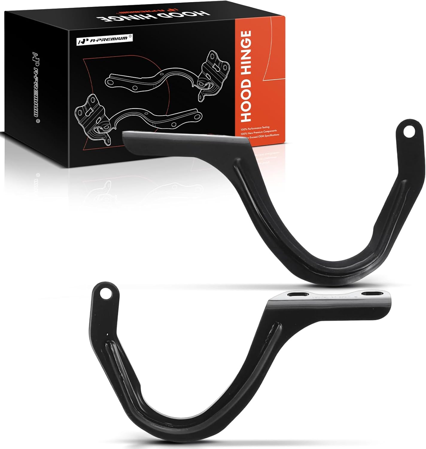 A-Premium Driver and Passenger Hood Hinges Compatible with Toyota 4Runner, Pickup, 1990-1995, Set of 2 Front Left and Right Side Hood Hinges