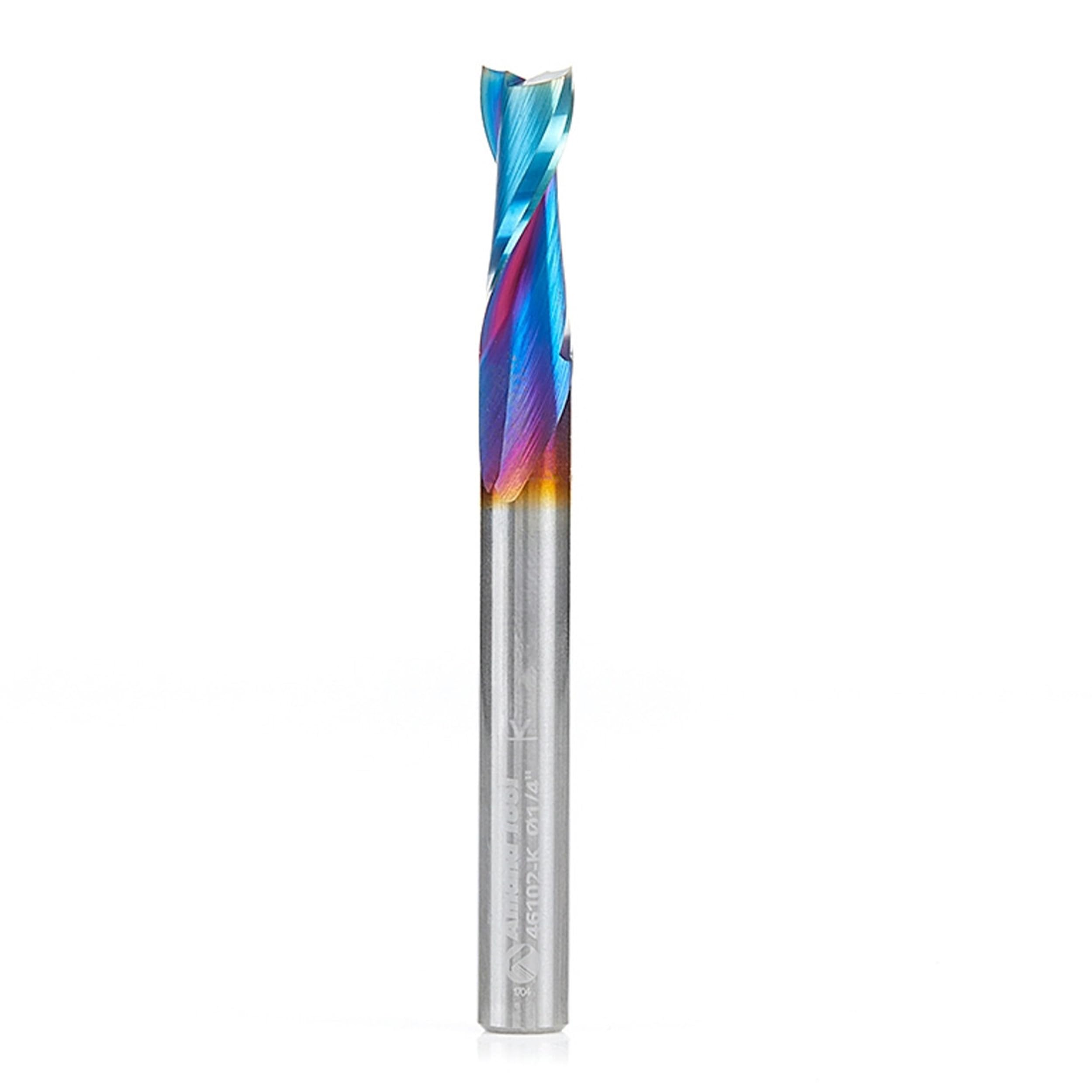 Amana Tool - 46102-K Solid Carbide Spektra Extreme Tool Life Coated Spiral Plunge 1/4 Dia
