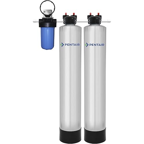 Pentair Pelican PSE2000-P Water Whole House Water Filtration and NaturSoft Salt-Free Softener Alternative System (4-6 Bathrooms)