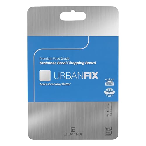 URBANFIX Chopping Board Stainless Steel Metal Cutting Kitchen, Heavy Duty Choping-Board Vegetable, Fruit Cutter, Meats Vegetable Chopper Boards,Safe Durable (Large 36x25x1.2CM)